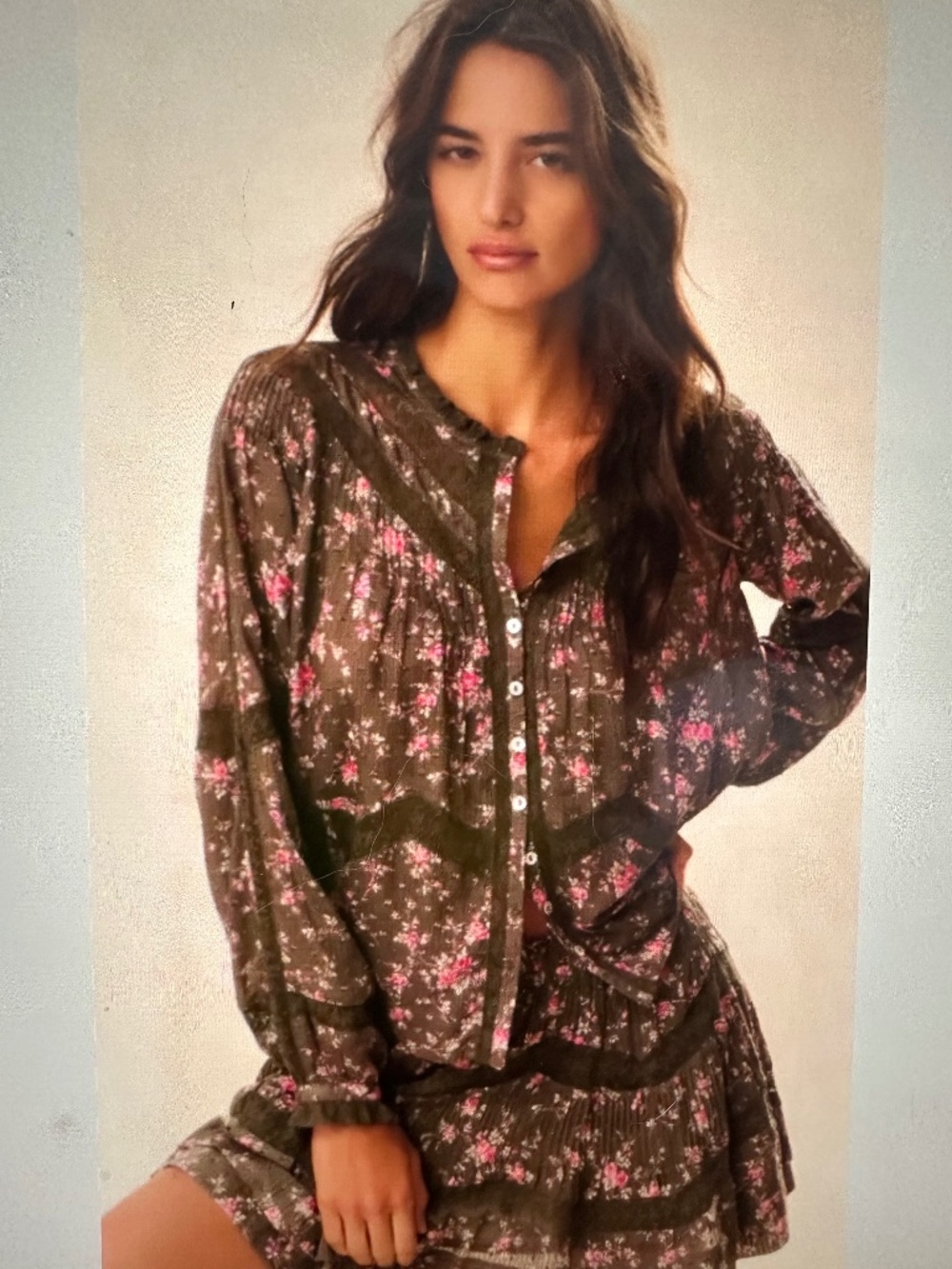Love Shack Fancy floral Ravelle Blouse . Fit like small